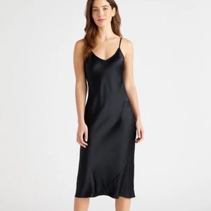 Quince Washable silk dress Black